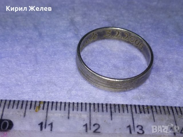 Nicole 3.2.2006 СРЕБЪРНА ХАЛКА Ръчно НАДПИСАНА ОКСИДИРАНО СРЕБРО ВИСОКА ПРОБА МАЙСТОРСКА 40329, снимка 5 - Пръстени - 42796209