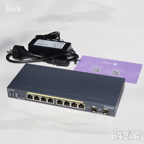EnGenius EWS2910P-FIT Managed Gigabit 8-Port 55W PoE Switch with 2 SFP