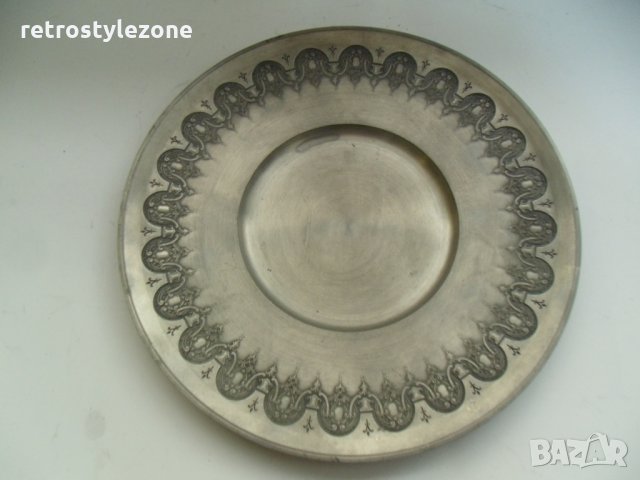 № 5550 старо метално пано WMF  - надпис / печат / маркировка  - диаметър 23 см , снимка 6 - Други ценни предмети - 33889351