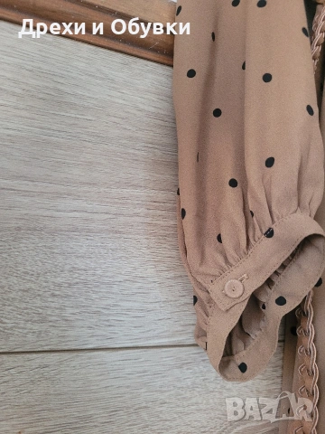 Дълга рокля тип риза на точки , снимка 8 - Рокли - 50459435