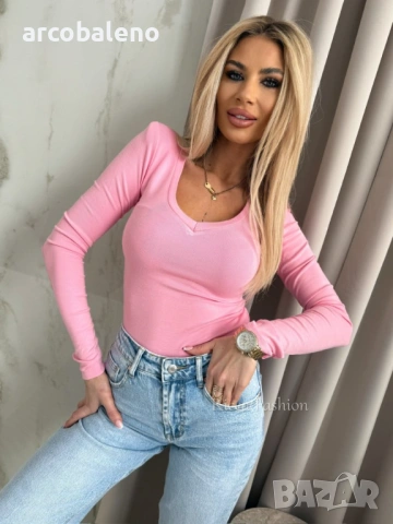 Дамска блуза с дълги ръкави, 9цвята , снимка 12 - Блузи с дълъг ръкав и пуловери - 53186687