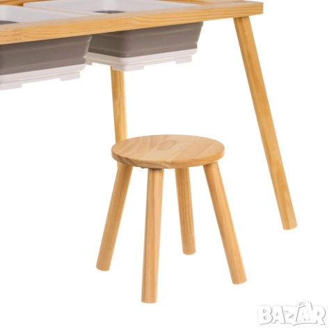 Детска маса със столче / Сензорна маса / Дървена интерактивна маса, снимка 8 - Образователни игри - 51625361