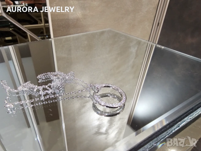 CARTIER Nail Juste un Clou Silver Paved Diamonds Дамско Колие Пирон, снимка 7 - Колиета, медальони, синджири - 53239105