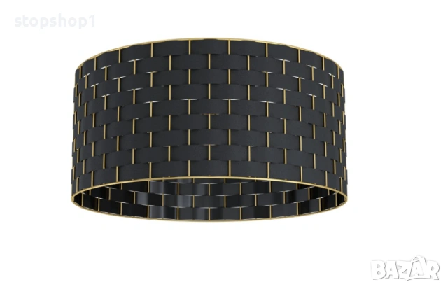 Висяща лампа Eglo Marasales, черно-златисто, диаметър 38см, максимална височина 110см, снимка 2 - Лампи за таван - 54081329