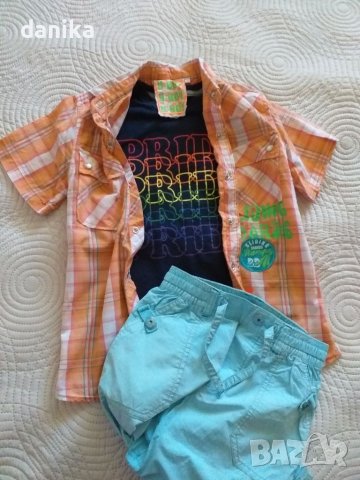 Лот тениски , риза панталон H&M  , George 128 / 134, снимка 2 - Детски тениски и потници - 36851575