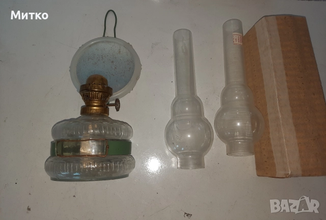 Ретро стъклена газена лампа от Соца, снимка 7 - Антикварни и старинни предмети - 52920885