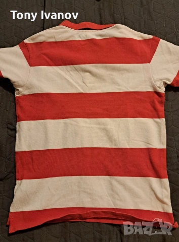 LACOSTE тениска цвят корал за 14 годишно , снимка 4 - Детски тениски и потници - 53905992