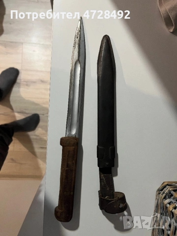 Щик от Пушка от Войната преправен на нож , снимка 3 - Антикварни и старинни предмети - 53358369