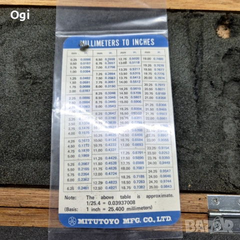 Микрометър резбомер MITUTOYO , снимка 5 - Шублери - 28329159