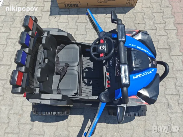 X двуместен акумулаторен джип BEAST 4x4 син, снимка 10 - Детски велосипеди, триколки и коли - 55991079