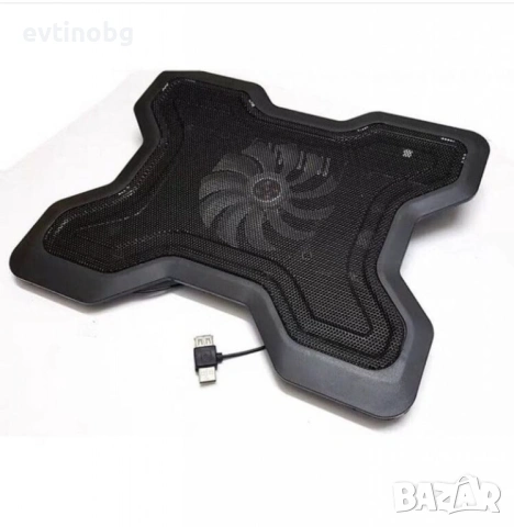Охладител за лаптоп – Мощно охлаждане с безшумен вентилатор и RGB ефект, снимка 5 - Друга електроника - 53926762