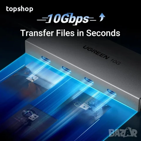 UGREEN хъб 10Gbps USB C към 4 порта USB C 3.2 Gen 2, MacBook Pro 2021/2018, MacBook Air, iPad Pro..., снимка 3 - Кабели и адаптери - 50525154