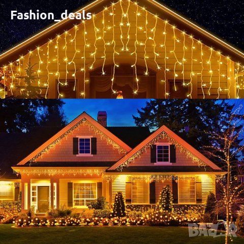 Нови 4 метра 240 LED светлини Лампички декорация украса Коледа двор