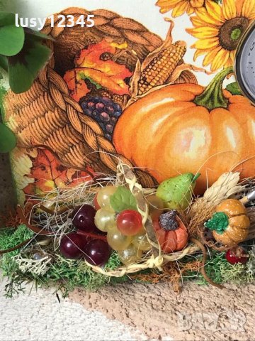 Настолен часовник-Благодатна есен!, снимка 3 - Декорация за дома - 42239284