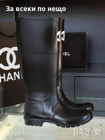 Chanel Дамски Черни Ботуши Шанел Код VL-169, снимка 5 - Дамски ботуши - 52917378