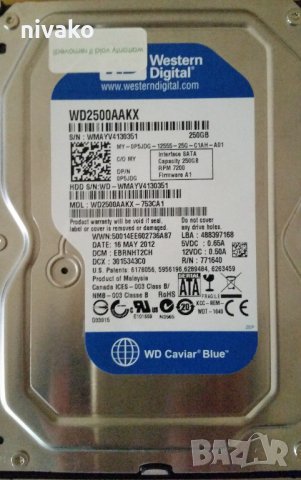 Продавам 3 твърди диска 320GB, 250GB, 160GB, снимка 2 - Твърди дискове - 30820407