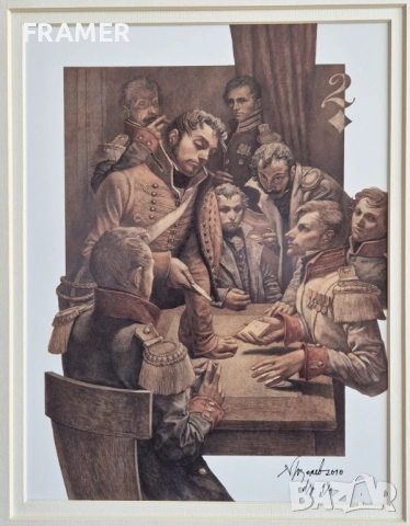 Ясен Гюзелев 2010г. Графика жиклe Дама пика А. Пушкин илюстрация, снимка 2 - Картини - 51671373