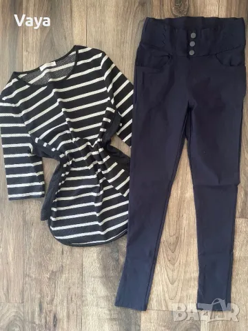 Клинове/панталони с блузи размер S, снимка 4 - Комплекти - 49898198