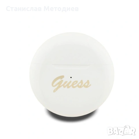 Слушалки GUESS TWS SMALL ROUND SCRIPT PRINT, снимка 3 - Bluetooth слушалки - 53098122