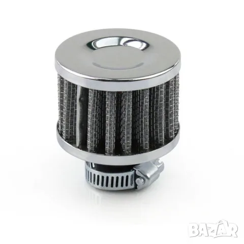 Компактен спортен въздушен филтър 12 mm сив хром