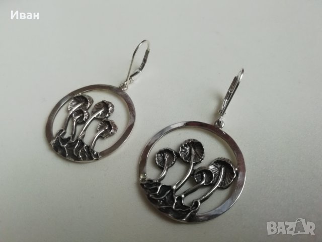 Сребърни обеци , снимка 2 - Обеци - 44288059