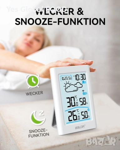 BALDR безжична метеостанция с външен сензор и DCF часовник, снимка 2 - Друга електроника - 53019046