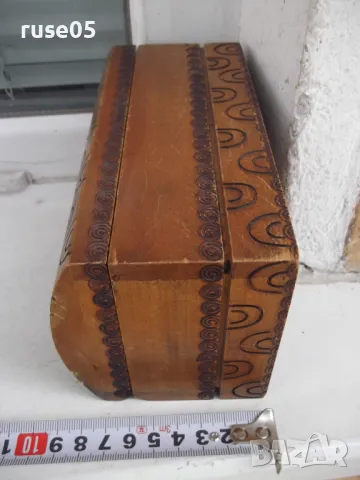 Кутия дървена пирографирана, снимка 4 - Колекции - 50381468