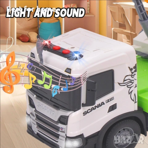 Официално лицензирана играчка за камион Scania с фрикционно задвижване, снимка 2 - Коли, камиони, мотори, писти - 54319355