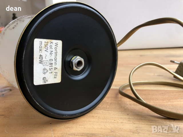 Маркова настолна лампа vintage, снимка 5 - Настолни лампи - 51320971