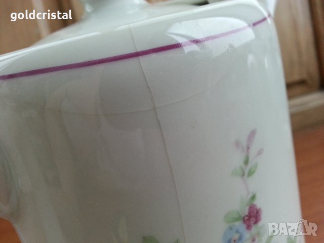 Стар български порцелан кана чийник , снимка 3 - Антикварни и старинни предмети - 37340370