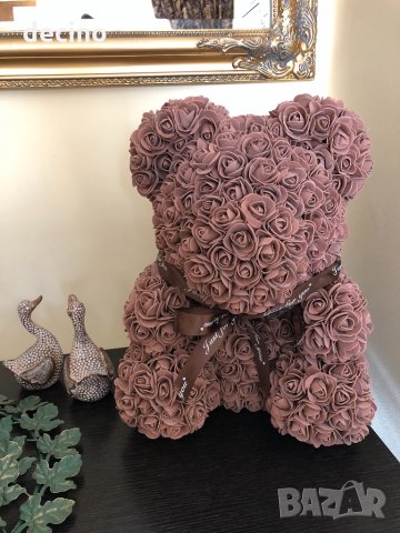 Мече от вечни рози в подаръчна кутия Свети Валентин, снимка 7 - Други - 30809241