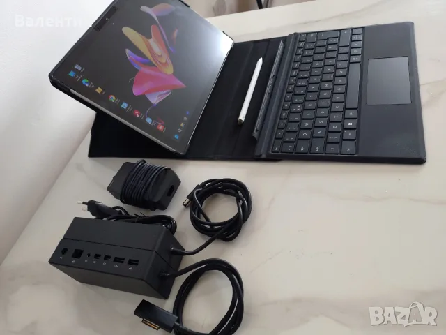 Лаптоп Microsoft Surface Pro 7+ 1960, i7-1165G7, 16GB, 256GB SSD ПЪЛЕН КОМПЛЕКТ 