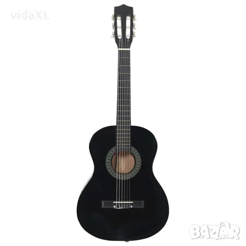 vidaXL Комплект класическа китара за начинаещи 8 части черен 3/4 36, снимка 2 - Китари - 56147660