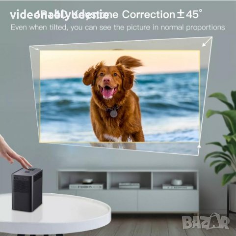 1920x1080dpi 4К ULTRA HD Smart Projector TV BT5 Wi-Fi Андроид Мултимедиен Проектор Projection Screen, снимка 6 - Плейъри, домашно кино, прожектори - 39295403