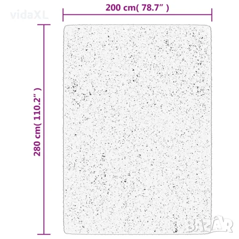 vidaXL Килим IZA с къс косъм, скандинавски вид, сив, 200x280 см, снимка 10 - Килими - 56147388