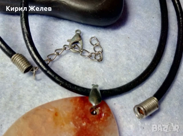 РАЗКОШНО ВИНТИДЖ АРТ КОЛИЕ с МЕДАЛЬОН от ПОЛИРАН КВАРЦ ХЕНД-МЕЙД БИЖУ 11833, снимка 10 - Колиета, медальони, синджири - 51360689