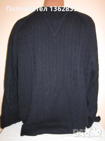 НОВ луксозен тъмно син яхтаджийски шпиц пуловер ANDREW JAMES размер XL , снимка 5 - Пуловери - 42728124