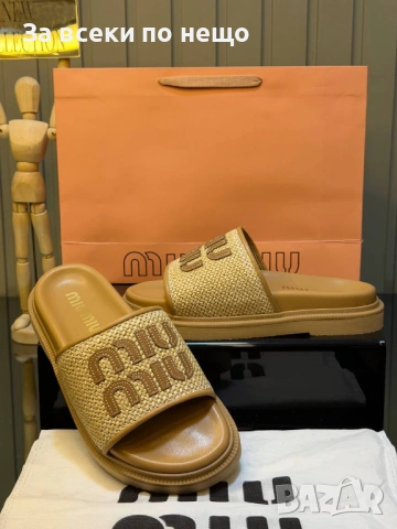 Miu Miu Дамски Чехли Миу Миу - Различни Цветове Код SK1360, снимка 6 - Чехли - 54336923