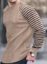Мъжки рипсен пуловер с ръкави на райе, 3цвята - 023, снимка 2