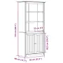 vidaXL Етажерка за книги BODO бяла 82x40x173 см бор масив, снимка 8