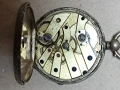 джобен сребърен часовник Swiss , снимка 3