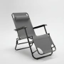 Сгъваем сив шезлонг с възглавница - стилен и функционален, снимка 2