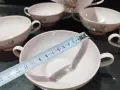 Стар немски порцелан розов фин порцелан купички , снимка 9