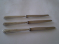 Ретро три ножчета за плодове посребрени дръжки, снимка 1