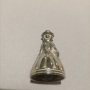Рядка стара Винтаж фигурка на Уеска дама оригинално ретро ръчно месингово звънче , снимка 6