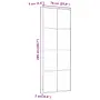 vidaXL Плъзгаща се врата, черна, 76x205 см, ESG стъкло и алуминий, снимка 7