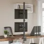 vidaXL Стойка за два монитора черна стомана VESA 75/100 мм, снимка 4