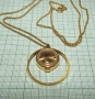 Дамски механичен часовник Чайка, за врат, колие, позлатен, снимка 3