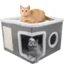 Котешка къщичка 2 в 1 с драскалка и легло, снимка 2
