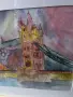 Tower Bridge – оригинална акварелна картина с рамка и паспарту, снимка 3